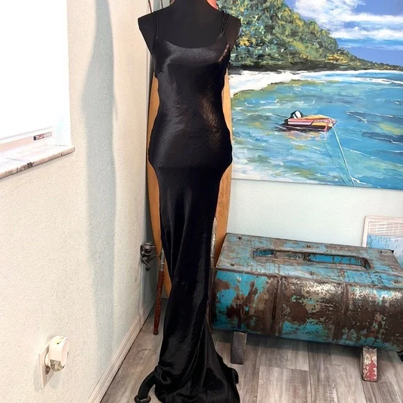 one shoulder mesh dress Gold Sequin with Slit Large or any occasion that DISABLE-color-silver Size:EU 38 / US 7 Big + Tall |